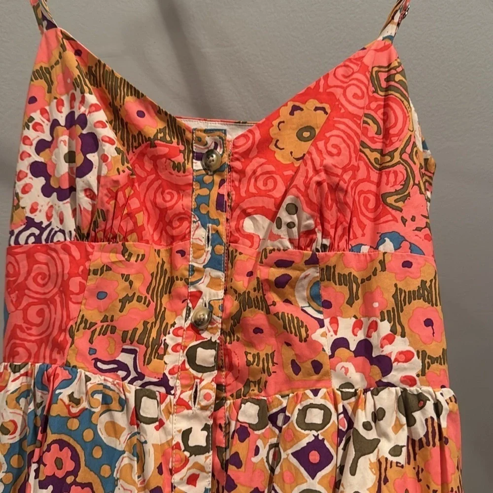 J. Crew Vibrant Pink Floral Midi Dress